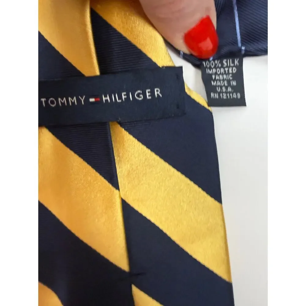 Tommy Hilfiger Silk Tie Lot 3 Vintage 100% Silk Made USA Regimental